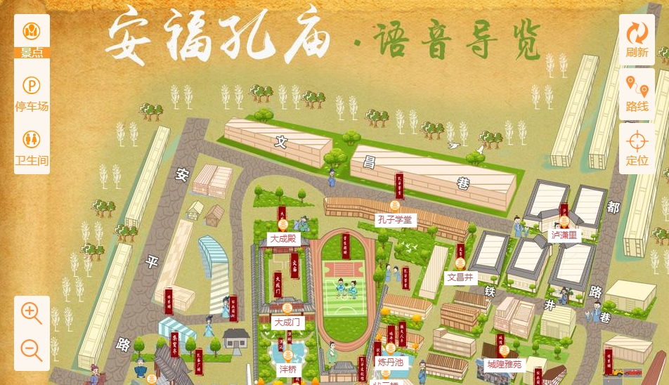 莲池手绘地图：智慧景区智能化服务的延伸